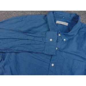 Outerknown Shirt Mens Med Blue Long Sleeve Button Up Casual Sustainable